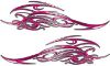 
	Tribal Scroll Style Flame Graphics with Silver Outline in Pink
