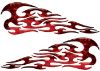 
	Tribal Style Flame Graphics in Inferno Red
