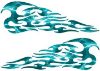
	Tribal Style Flame Decals in Lightning Teal
