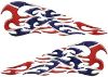 
	Tribal Style Flame Decals with Rebel Confederate Flag
