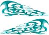 
	Tribal Style Flame Decals in Teal
