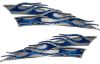 
	Motorcycle Tank Flame Decal Kit in Blue Camouflage
