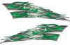 
	Motorcycle Tank Flame Decal Kit in Green
