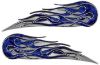 
	Twin Flame Motorcycle Tank Decal in Blue Inferno Flames
