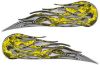 
	Twin Flame Motorcycle Tank Decal in Yellow Inferno Flames
