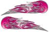 
	Twin Flame Motorcycle Tank Decal in Pink
