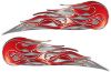 
	Twin Flame Motorcycle Tank Decal in Red
