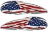 Custom Motorcycle Tank Decals with American Flag