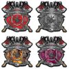 Custom Maltese Cross Firefighter Decals with Fire Scramble and Twin Axes