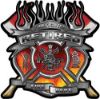 
	Fire Fighter Retired Maltese Cross Flaming Axe Decal Reflective in Real Fire
