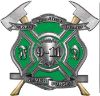 
	Never Forget 911 Bravery Honor and Sacrifice 9-11 Firefighter Memorial Decal in Green
