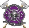 
	Never Forget 911 Bravery Honor and Sacrifice 9-11 Firefighter Memorial Decal in Purple
