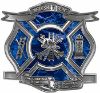 
	The Desire To Serve Firefighter Maltese Cross Reflective Decal in Blue Camouflage
