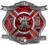 
	The Desire To Serve Firefighter Maltese Cross Reflective Decal in Red Camouflage
