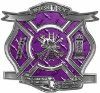 
	The Desire To Serve Firefighter Maltese Cross Reflective Decal in Purple Diamond Plate
