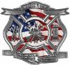 
	The Desire To Serve Firefighter Maltese Cross Reflective Decal with American Flag
