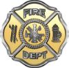 
	Traditional Fire Department Fire Fighter Maltese Cross Sticker / Decal in Gold
