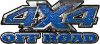 
	4x4 Truck Decals Offroad for Chevy Ford Dodge or Toyota in diamond plate blue
