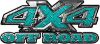 
	4x4 Truck Decals Offroad for Chevy Ford Dodge or Toyota in diamond plate teal
