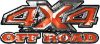 
	4x4 Truck Decals Offroad for Chevy Ford Dodge or Toyota in Orange
