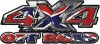 
	4x4 Truck Decals Offroad for Chevy Ford Dodge or Toyota with Rebel Confederate Battle Flag
