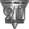 
	911 Emergency Dispatcher Police Fire EMS Decal in Silver