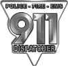 
	911 Emergency Dispatcher Police Fire EMS Decal in White