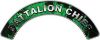 
	Battalion Chief Fire Fighter, EMS, Rescue Helmet Arc / Rockers Decal Reflective In Inferno Green Real Flames
