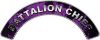 
	Battalion Chief Fire Fighter, EMS, Rescue Helmet Arc / Rockers Decal Reflective In Inferno Purple Real Flames
