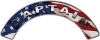 
	Captain Fire Fighter, EMS, Rescue Helmet Arc / Rockers Decal Reflective With American Flag
