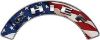 
	Chief Fire Fighter, EMS, Rescue Helmet Arc / Rockers Decal Reflective With American Flag
