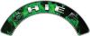 
	Chief Fire Fighter, EMS, Rescue Helmet Arc / Rockers Decal Reflective In Inferno Green Real Flames
