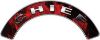 
	Chief Fire Fighter, EMS, Rescue Helmet Arc / Rockers Decal Reflective In Inferno Red Real Flames
