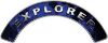 
	Explorer Fire Fighter, EMS, Rescue Helmet Arc / Rockers Decal Reflective In Inferno Blue Real Flames
