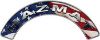 
	Hazmat Fire Fighter, EMS, Rescue Helmet Arc / Rockers Decal Reflective With American Flag
