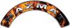 
	Hazmat Fire Fighter, EMS, Rescue Helmet Arc / Rockers Decal Reflective In Inferno Real Flames
