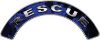 
	RESCUE Fire Fighter, EMS, Rescue Helmet Arc / Rockers Decal Reflective In Inferno Blue Real Flames

