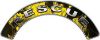 
	RESCUE Fire Fighter, EMS, Rescue Helmet Arc / Rockers Decal Reflective In Inferno Yellow Real Flames
