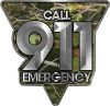 
	Call 911 Emergency Police EMS Fire Decal in Camouflage