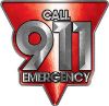 
	Call 911 Emergency Police EMS Fire Decal in Red
