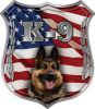 
	German Shepherd K-9 Police Dog Decal with American Flag