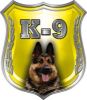 
	German Shepherd K-9 Police Dog Decal in Yellow