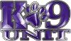 
	K-9 Unit Law Enforcement Police Dog Paw Decal in Purple

