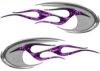 Motorcycle Tank Decals in Purple Inferno Flames