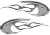 Motorcycle Tank Decals in Silver