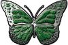 
	Chrome Butterfly Decal in Green
