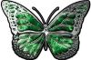 
	Chrome Butterfly Decal in Green Inferno
