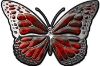 
	Chrome Butterfly Decal in Red Inferno
