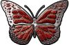 
	Chrome Butterfly Decal in Red
