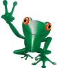 
	Cool Peace Frog Decal in Green

